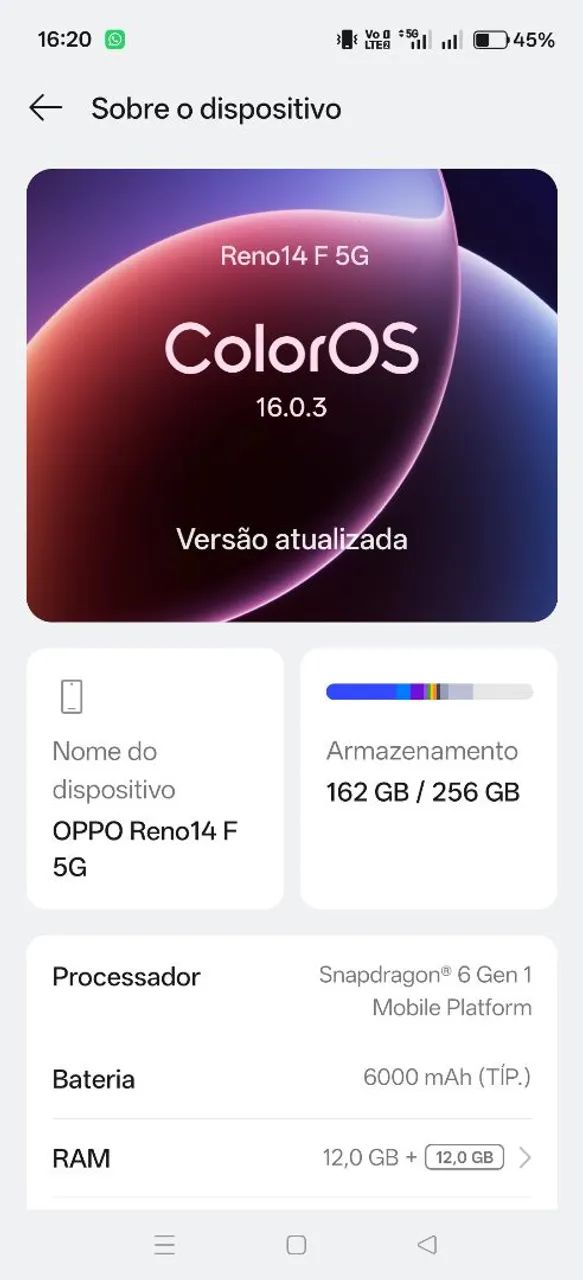 Celular OPPO Reno 14 F 5G  - Foto 2