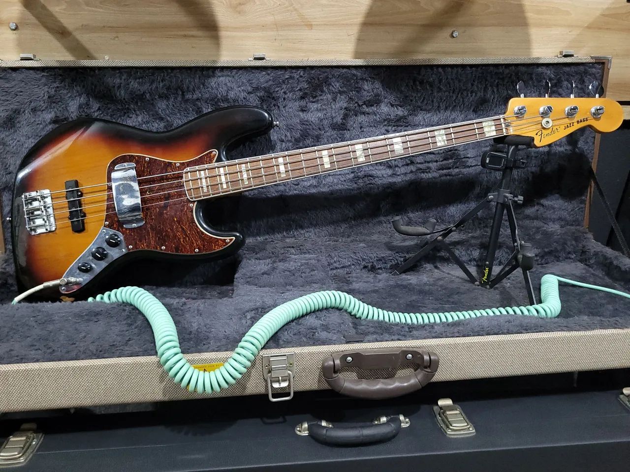 1970's Fender vintage bass case フェンダー Fender jazz bass Vintera 70s c/hard case tweed - Instrumentos