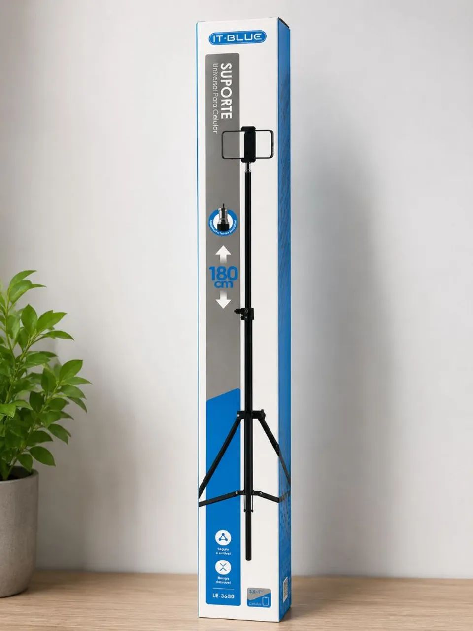 Tripé com Suporte Universal para Celular 1.8M IT-BLUE LE-3630