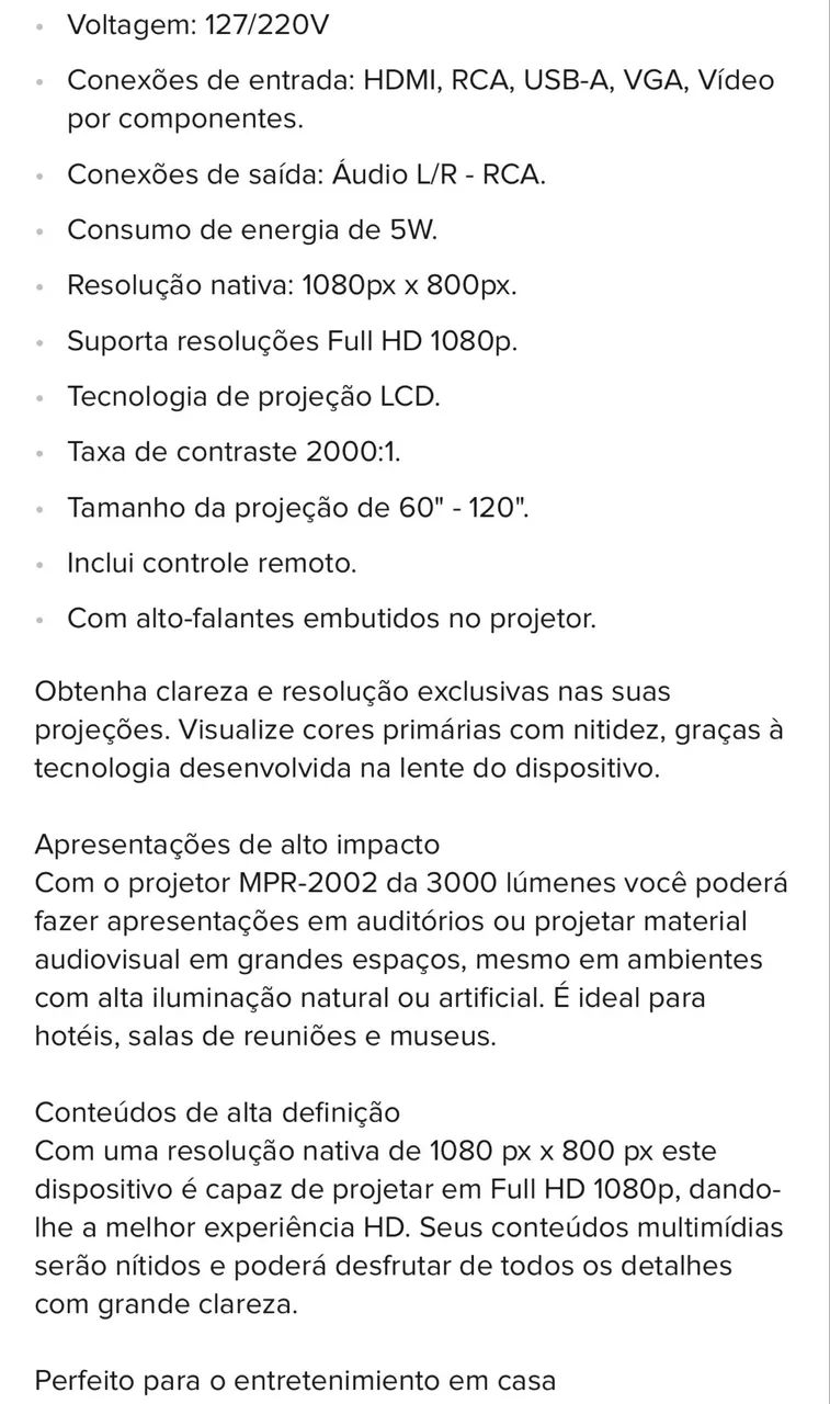 Projetor tomate 3000 Lm - Foto 2