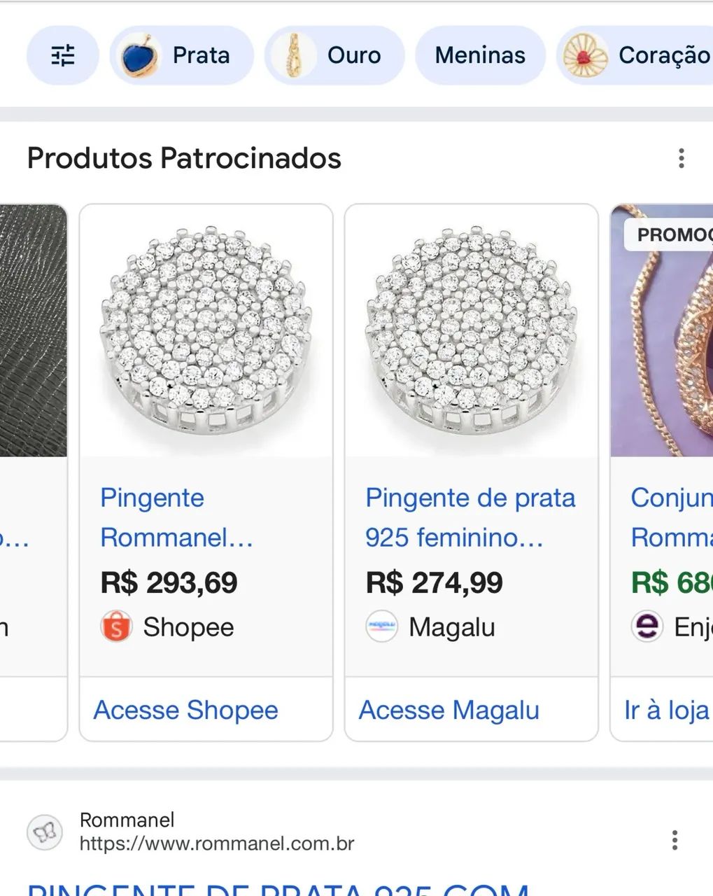 Pingente Rommanel em zirconias  - Foto 5