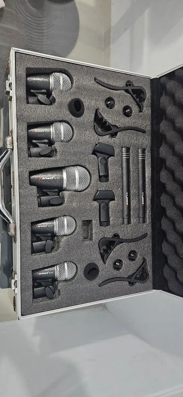 Microfones Bateria Jogo Da Karsect K7c 7 Peças  - Foto 3