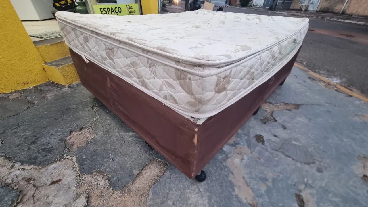 Cama box casal com colchão separado da base espuma D.A.60