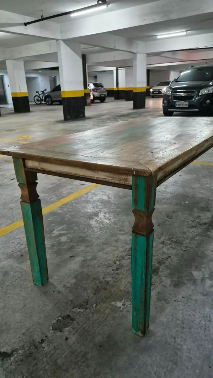 Mesa de madeira de demolição - Foto 2