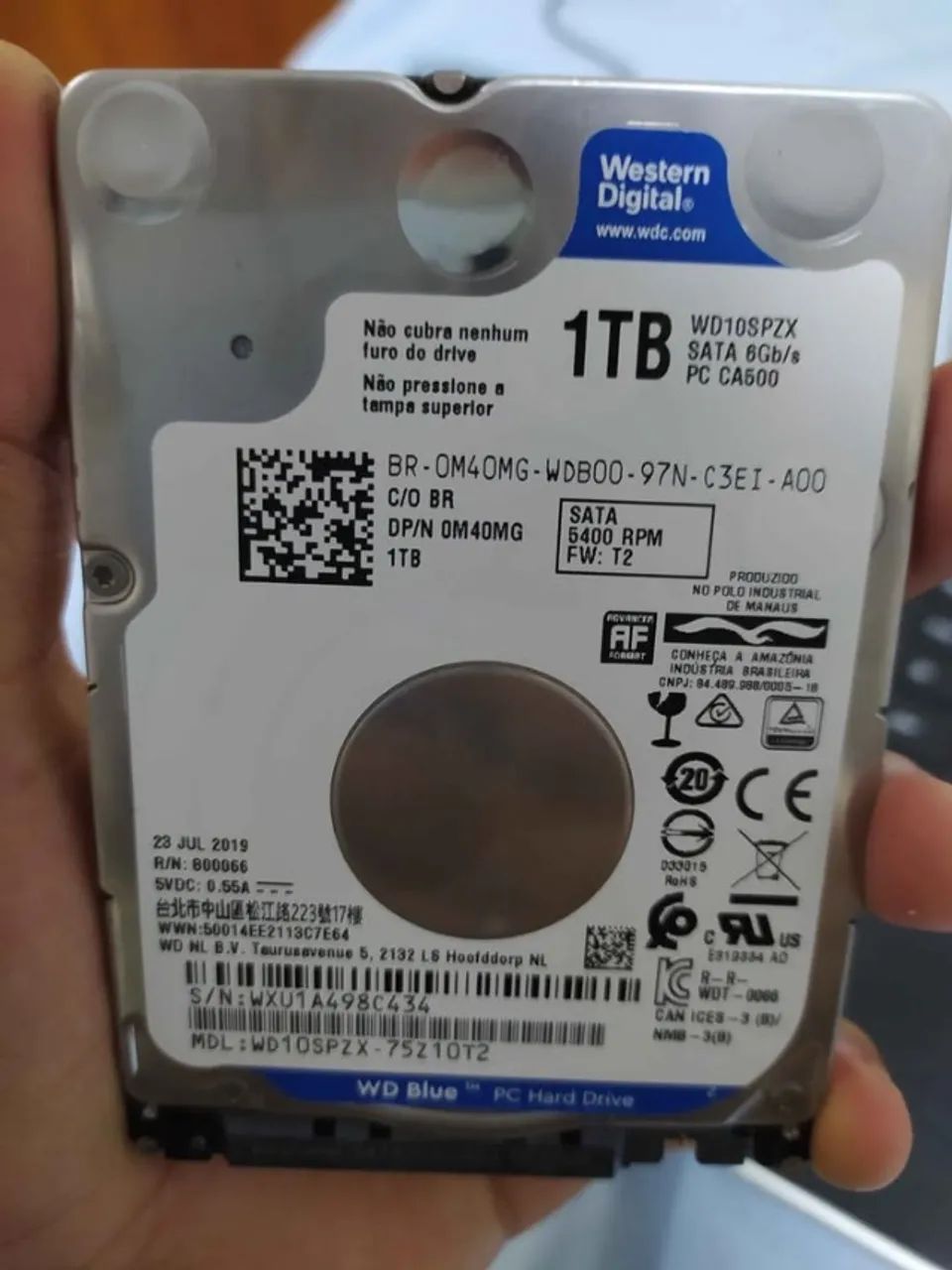 HD 1Tb WD Blue para PC e notebook - Foto 2