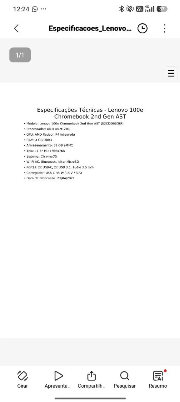 Vendo chromebook