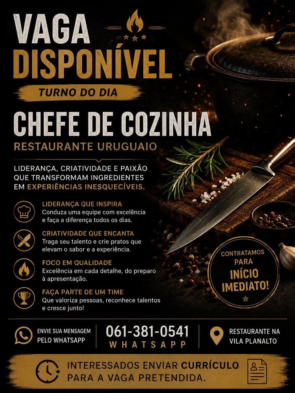 Emprego ( Restaurante Contrata)