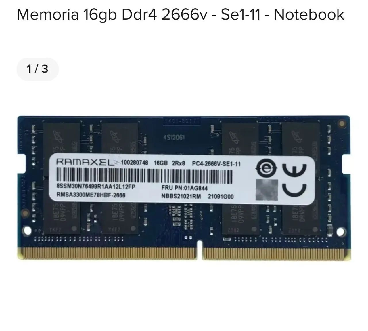 Memória 16gb Notebook DDR4 sodimm419359624623575040