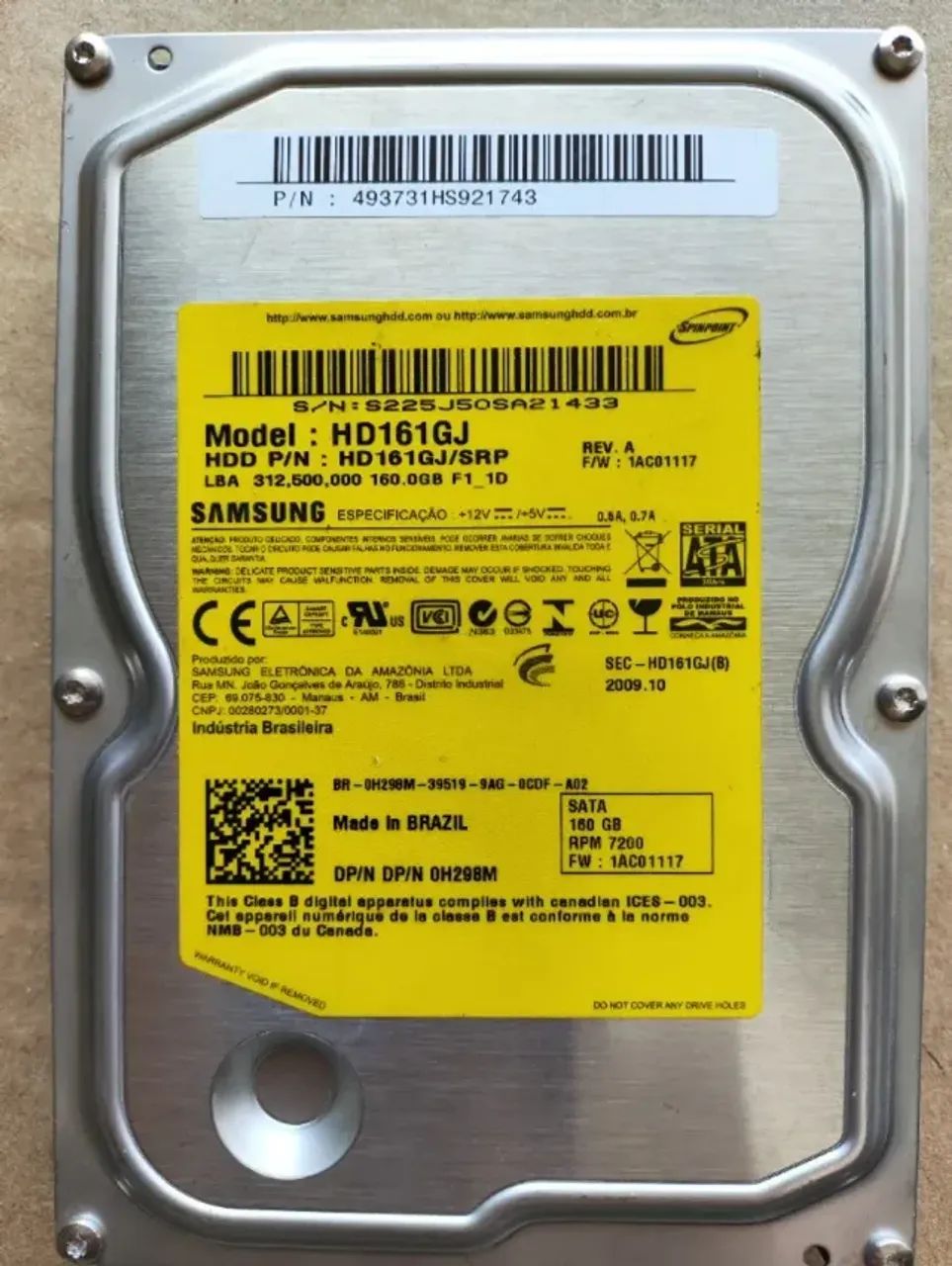 kit com 10 HD 160 GB Samsung Sata