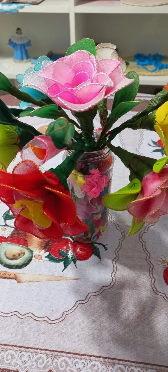 Flores e buque fio de seda 