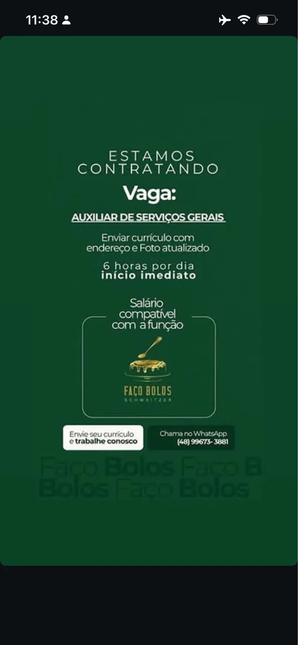 Auxiliar de serviços gerais