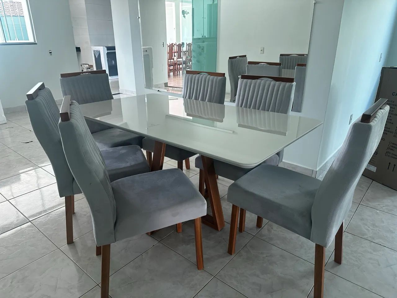 Mesa de Jantar Pedro 160x80 com 6 Cadeiras 100% Madeira - Foto 2