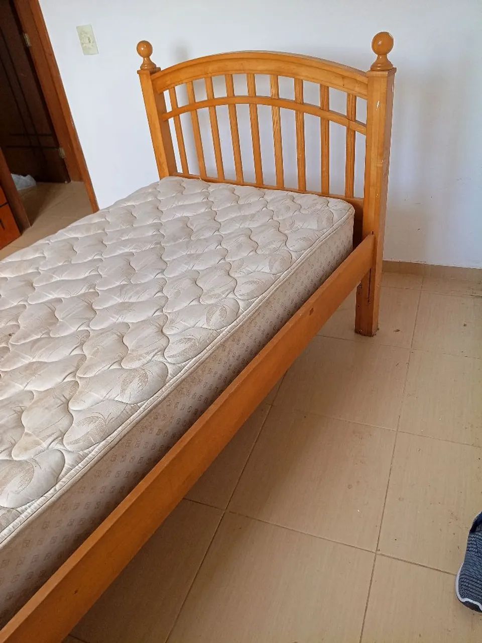 Cama Solteiro Madeira Pura - Foto 2
