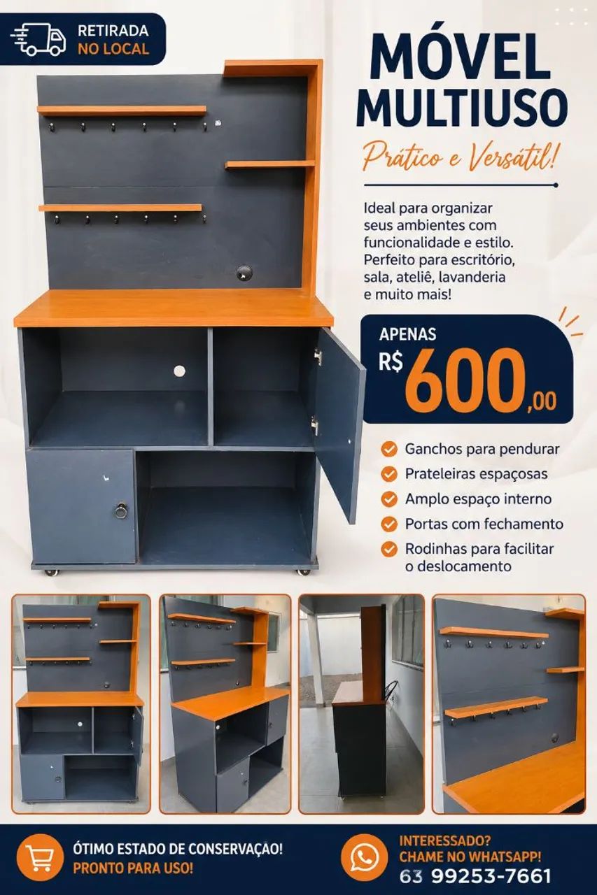 Móvel Multiuso Prático e Versátil - Perfeito Estado!