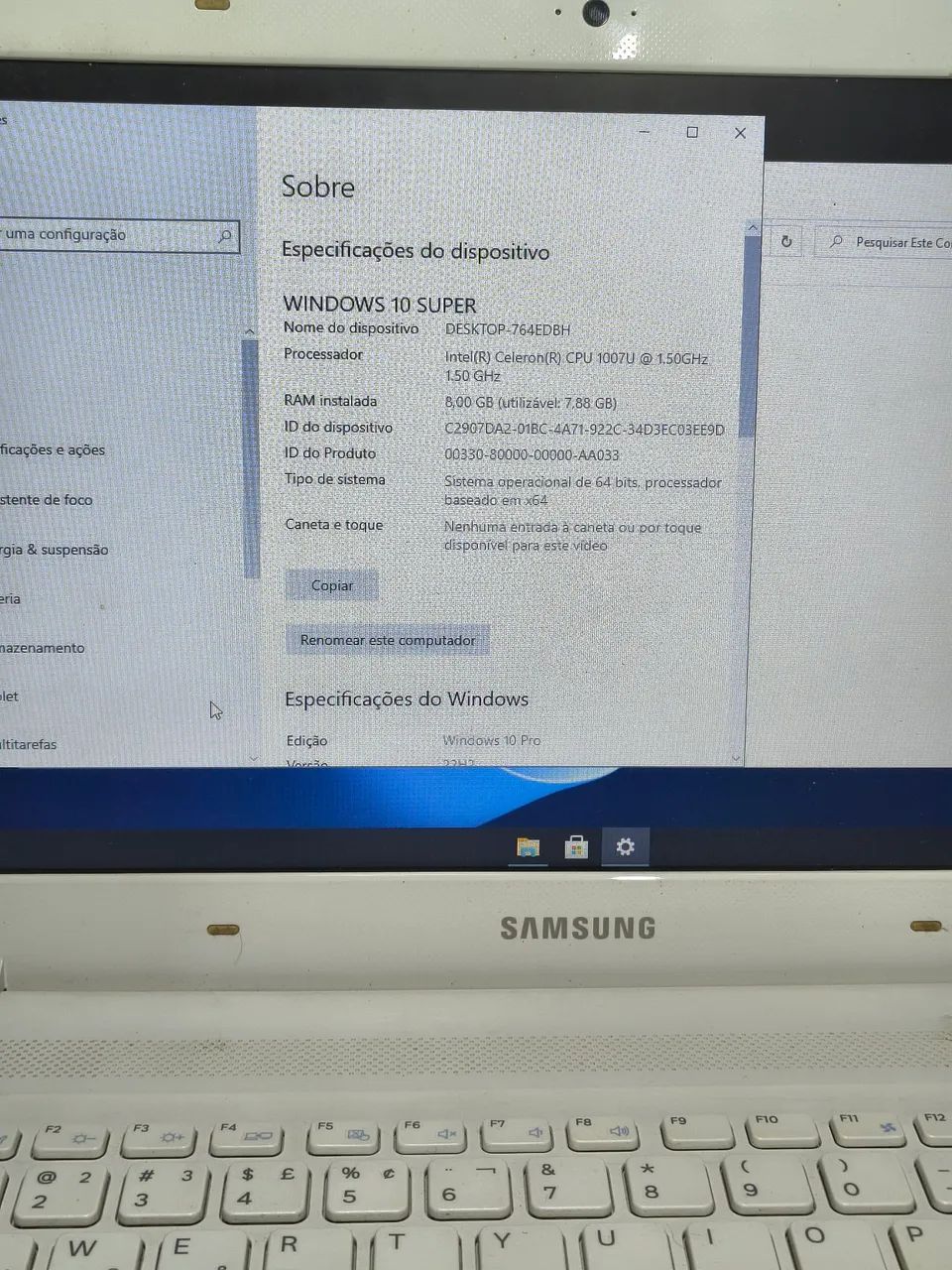 Notebook Samsung branco impecável  - Foto 5