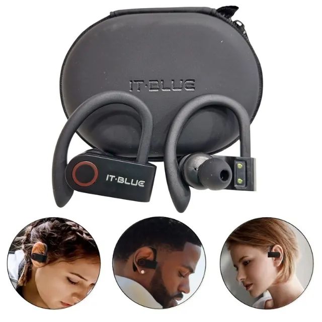 Fone de Ouvido Bluetooth com Encaixe Anti Queda 