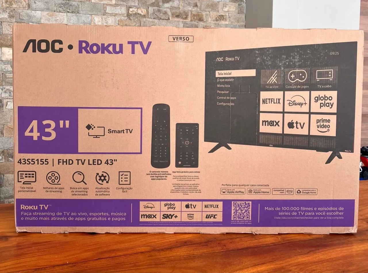 Tv Smart 43 Polegadas AOC Roku Hd Wi-fi 
