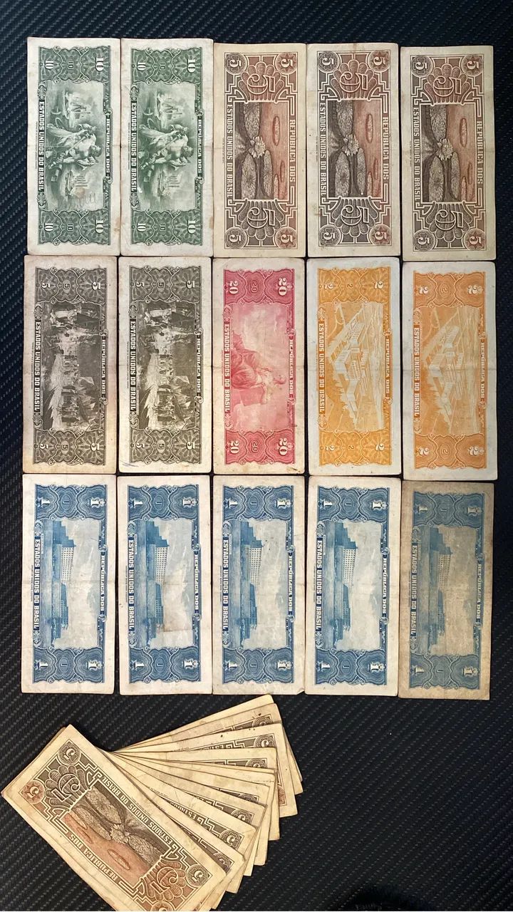 Cédulas de cruzeiro antigas