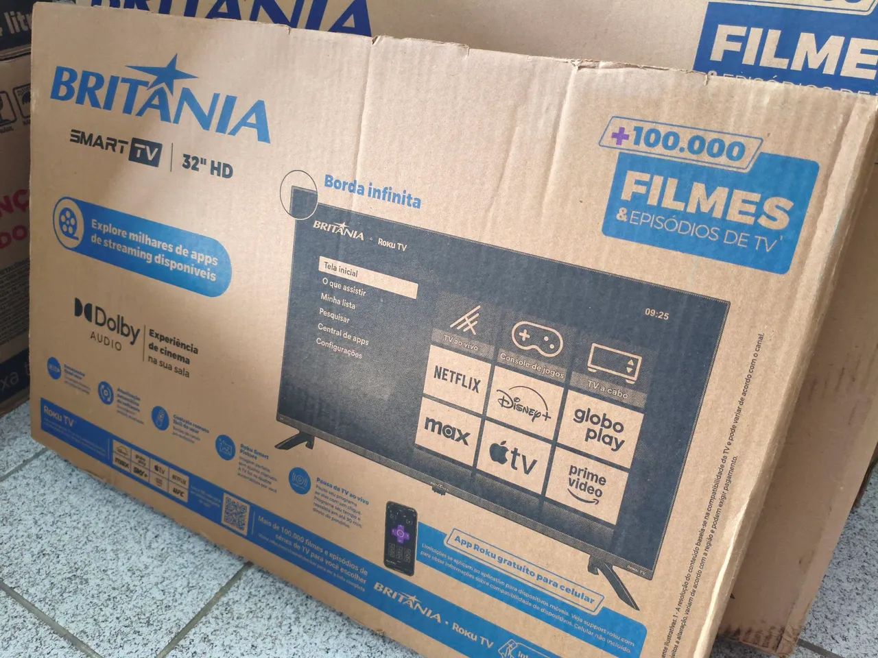 SMART TV BRITANIA 32" LACRADA COM NOTA E GARANTIA  - Foto 2