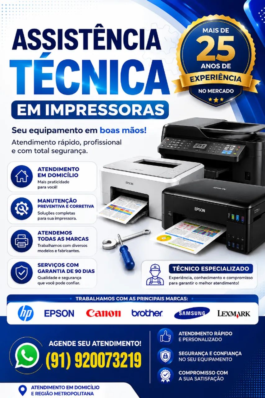 MANUTENÇÃO E ASSISTÊNCIA TÉCNICA EM IMPRESSORAS