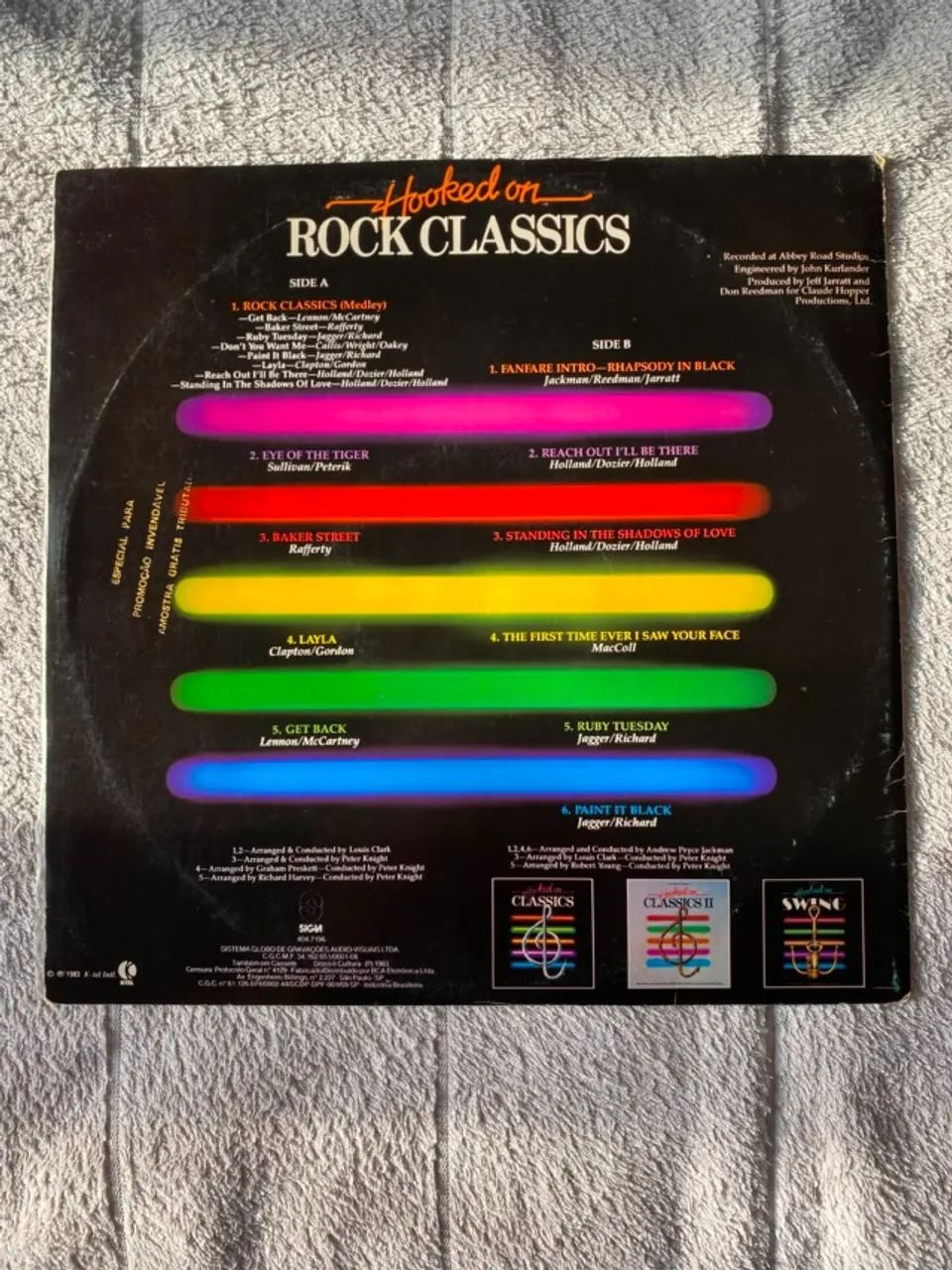 Disco de Vinil Hooked on Rock Classics (Promo de Época 1983) - Excelente Estado - Foto 2