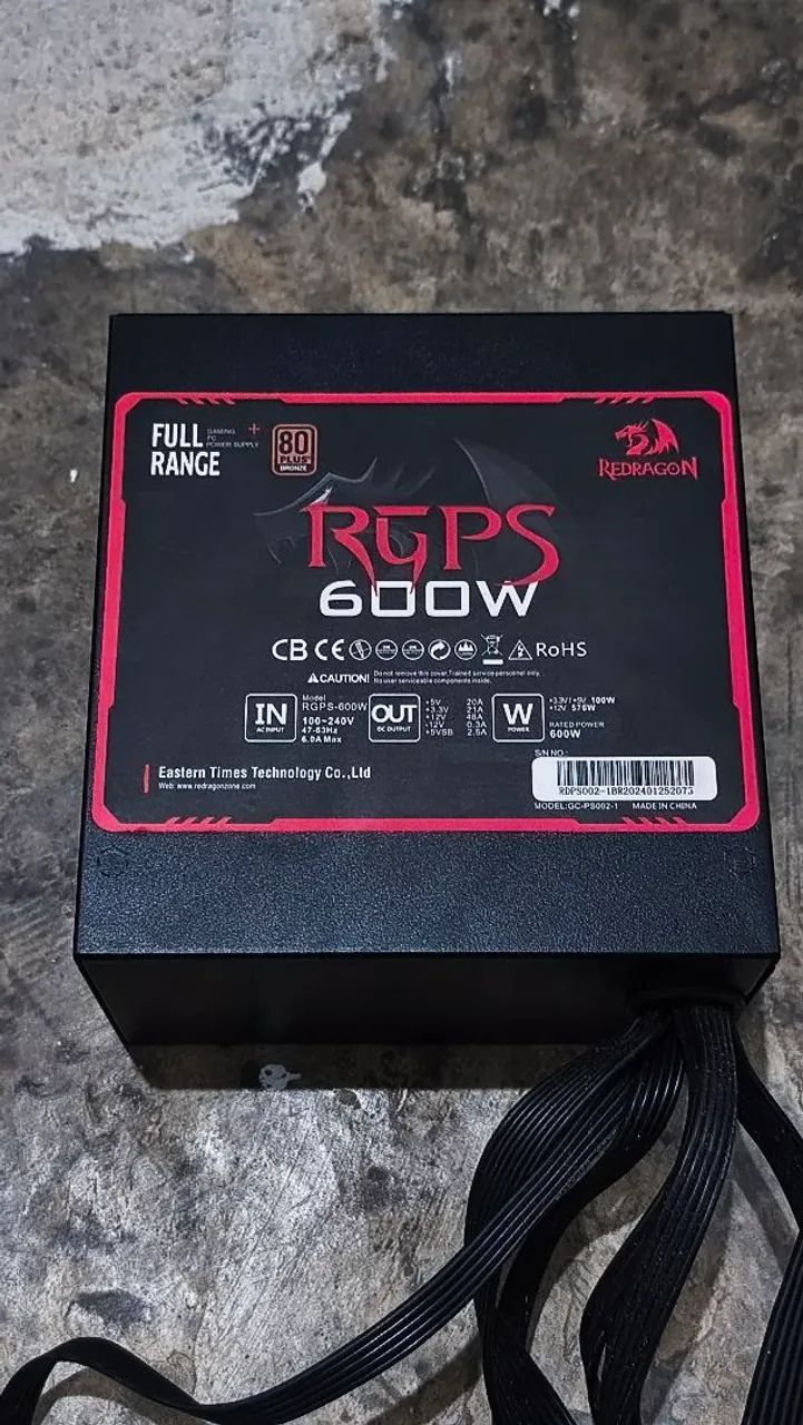 Fonte redragon 600 w