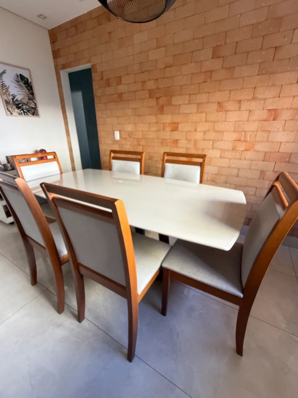 Mesa de Jantar 6 lugares de vidro laqueado - Foto 4