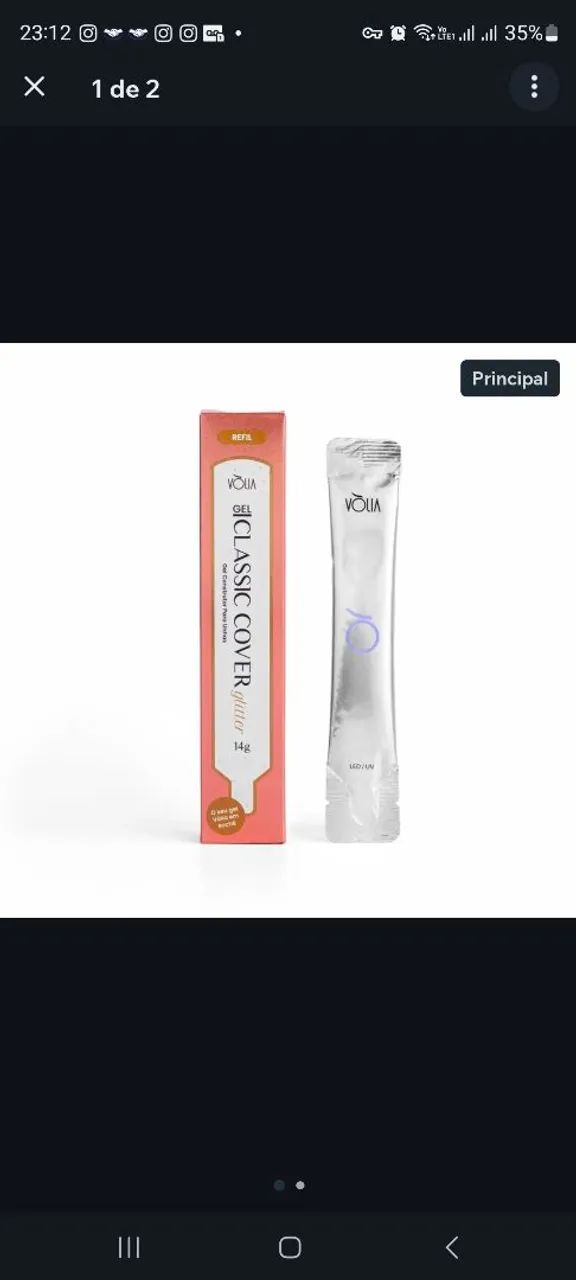 Gel Volia Classic Glitter Cover Sache - 14g - Foto 2
