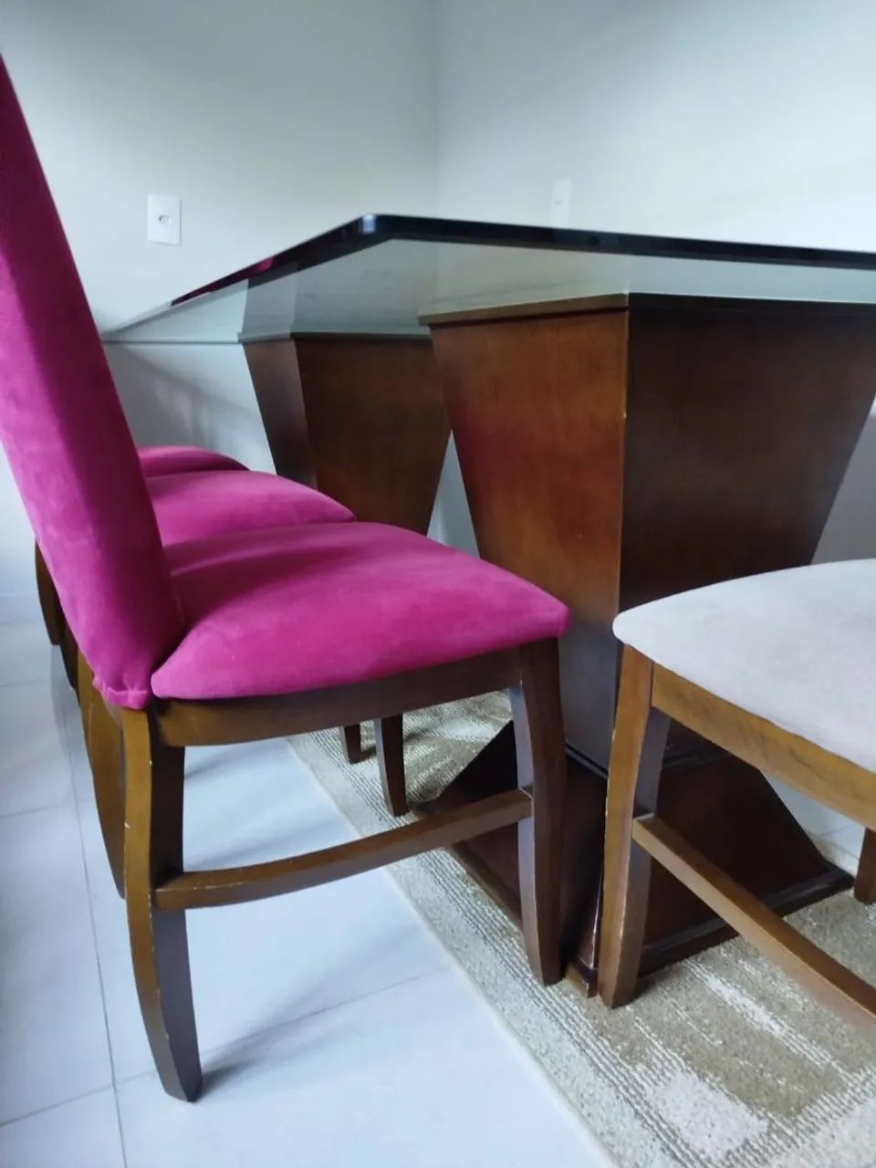 Mesa vidro 220mt 8 cadeiras 