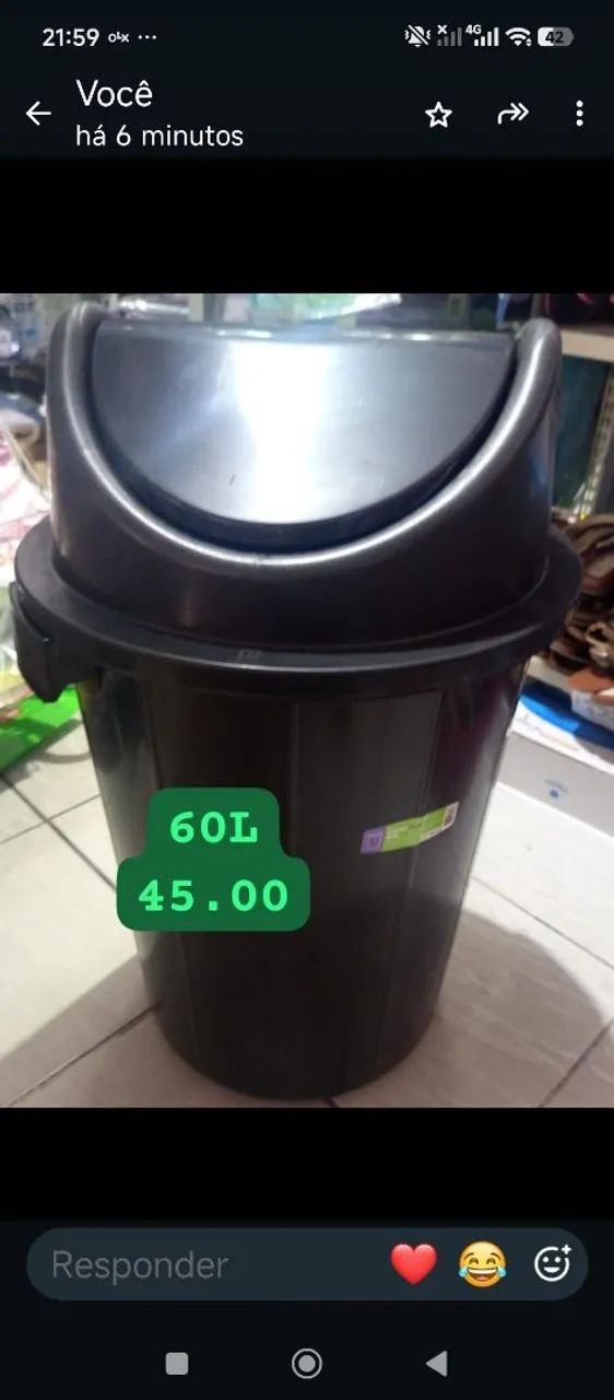 Lixeira grande 60 LT 
