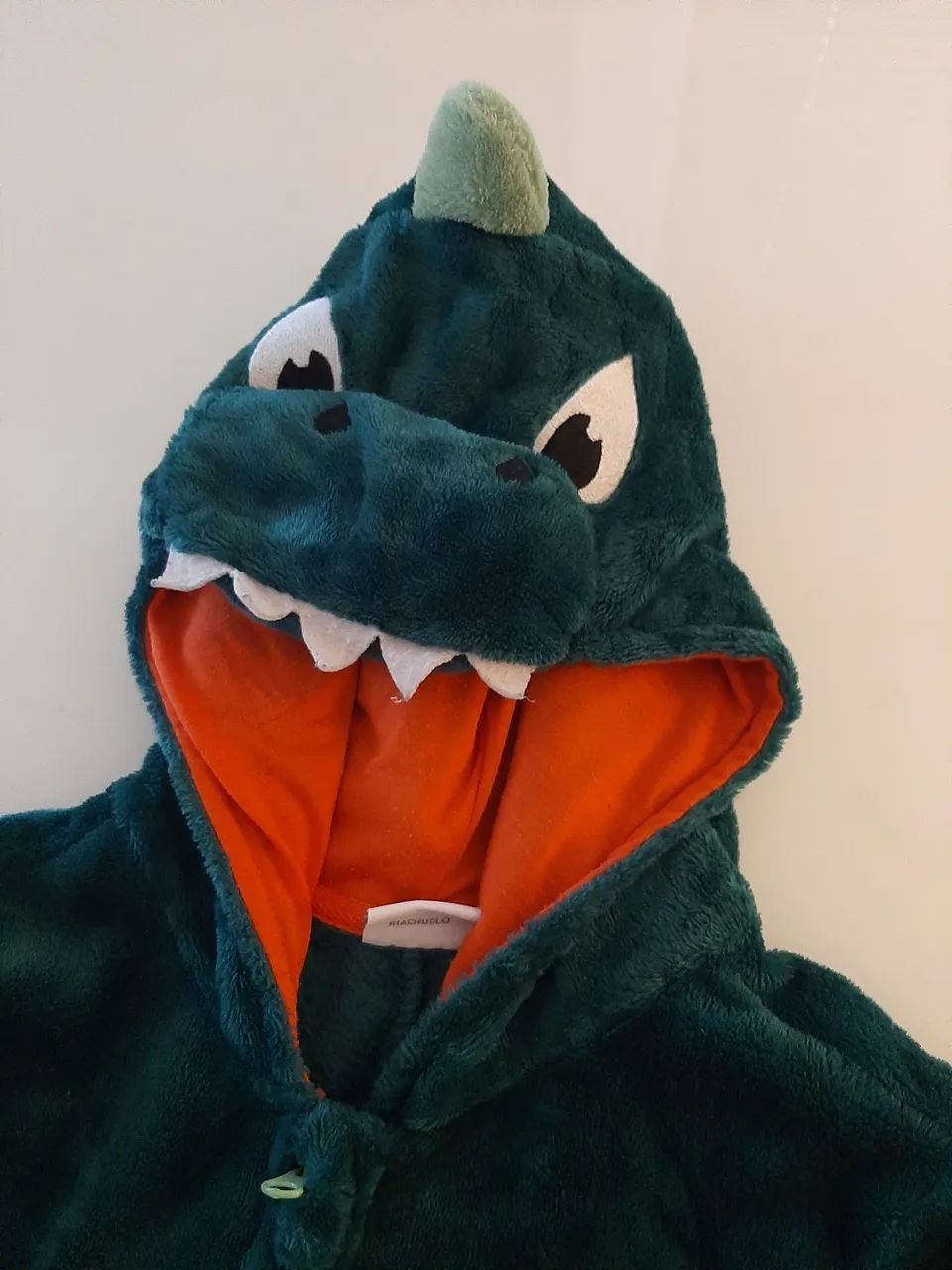 Macacão fantasia pijama dinosauro jacaré verde 10 anos infantil  - Foto 2