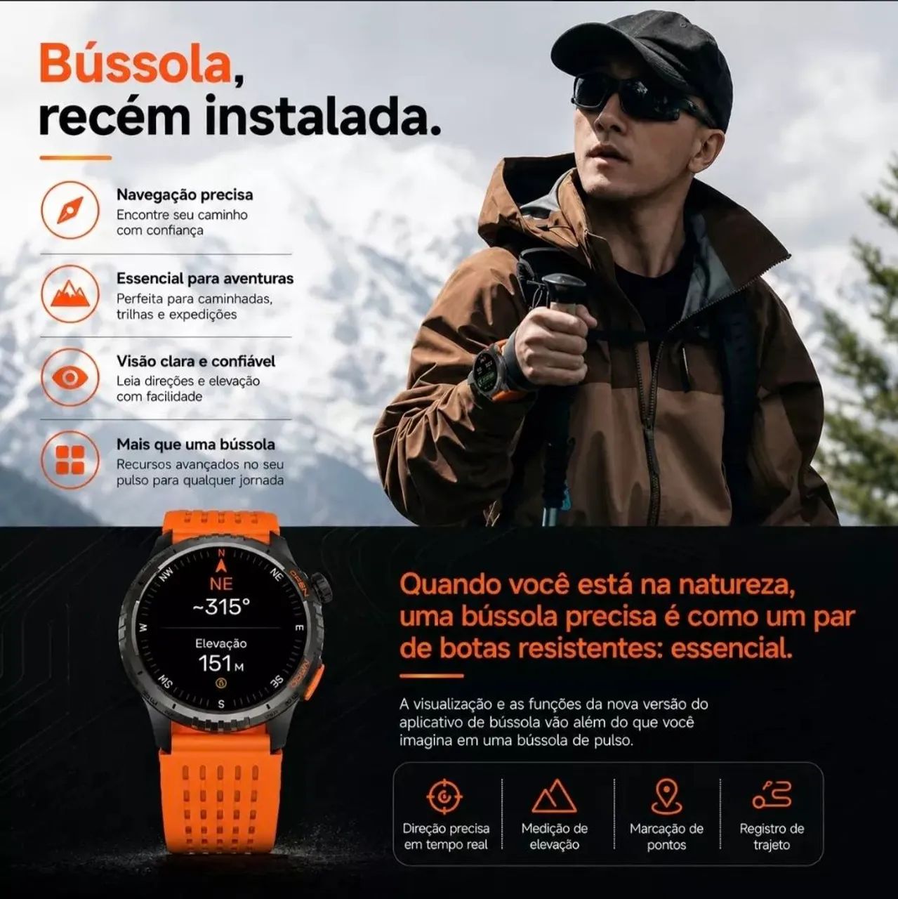 Smartwatch com GPS integrado  - Foto 3