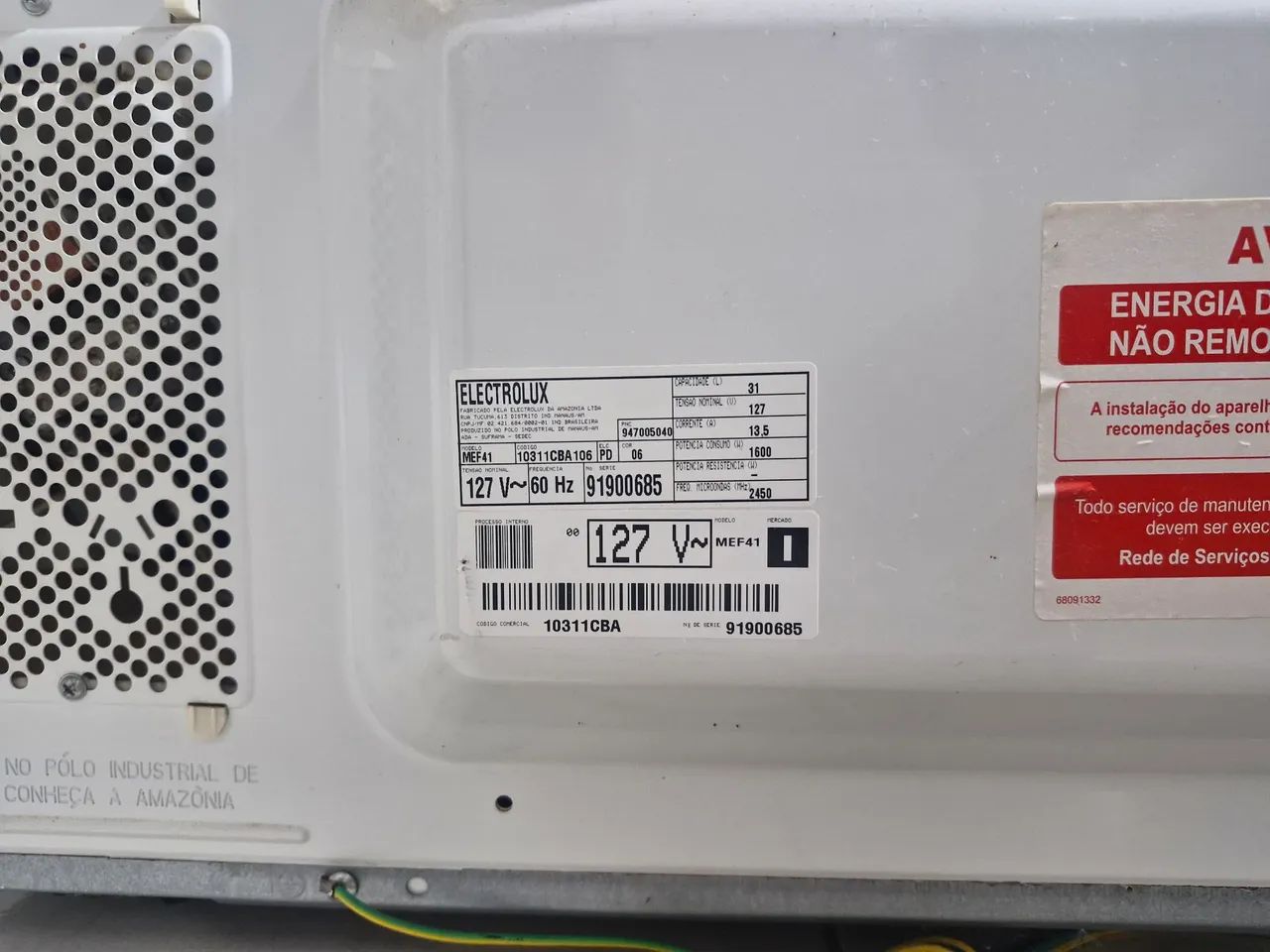 Microondas queimado p/ retirada de peças  - Foto 3