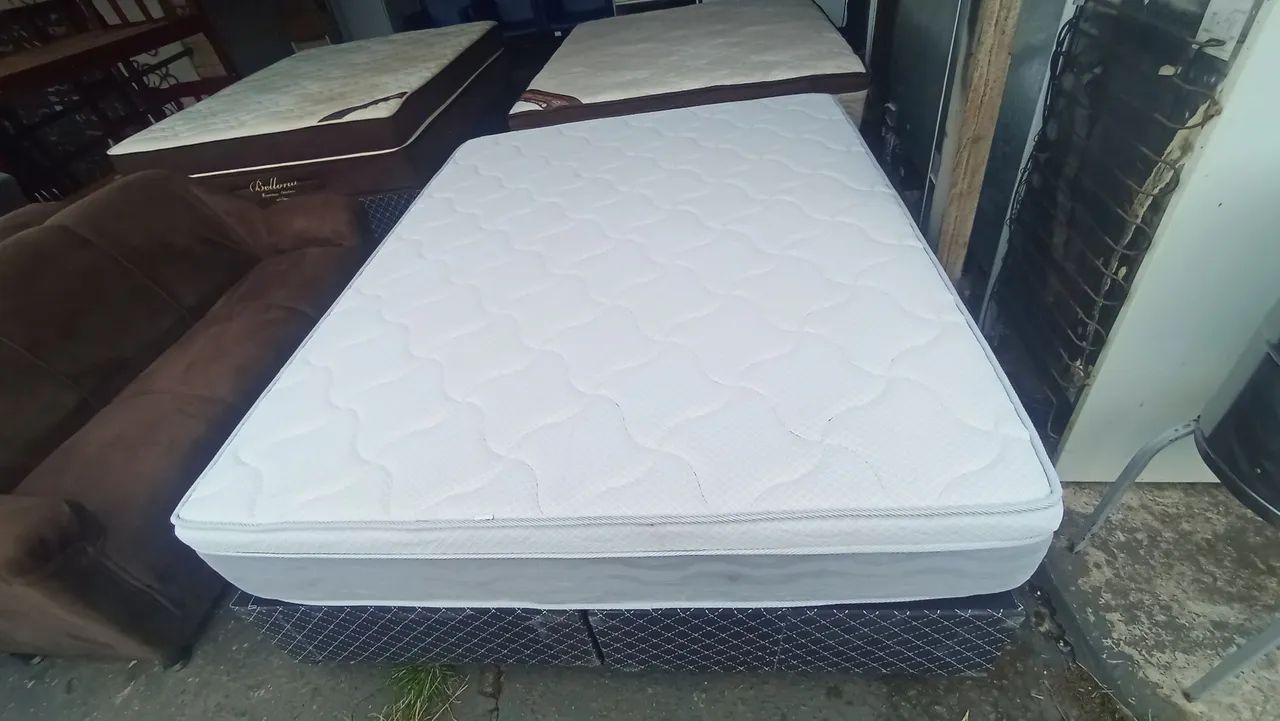Cama box Queen size Colchão molas ensacandas bambú  - Foto 5