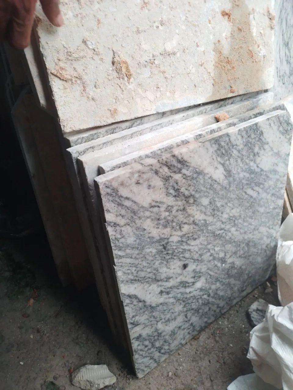 Pedras de mármore.