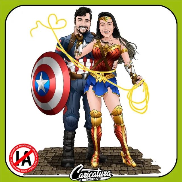 Caricaturas personalizadas sem uso de IA - Foto 3