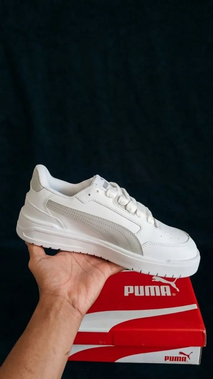 ?Tênis Puma Branco/Cinza - Foto 4