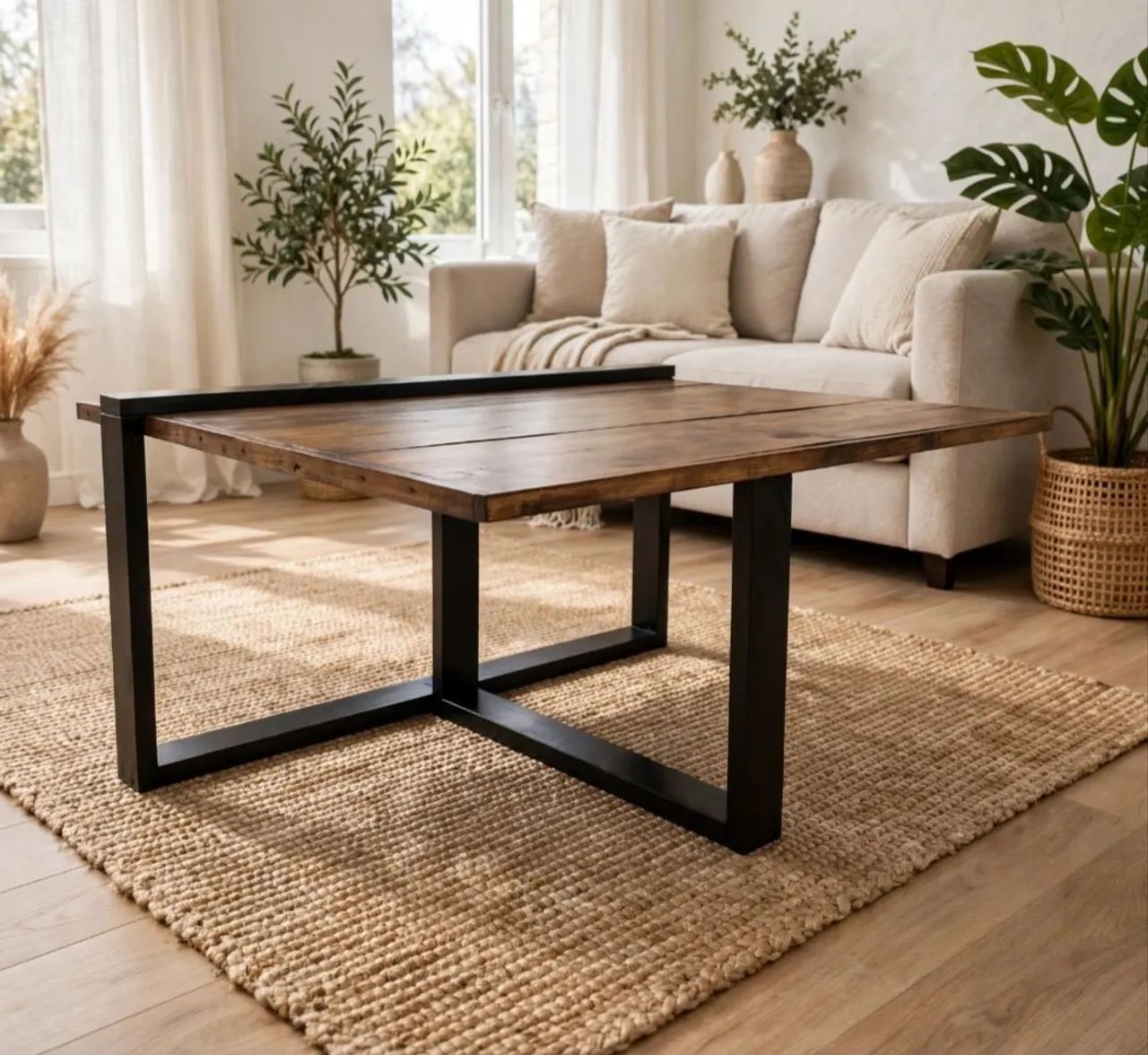 Mesa de centro em cor imbuia
