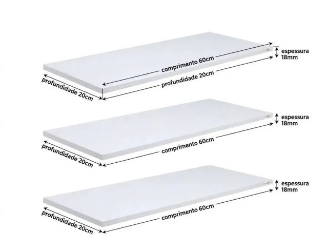 Kit 6 prateleiras MDF - Foto 2