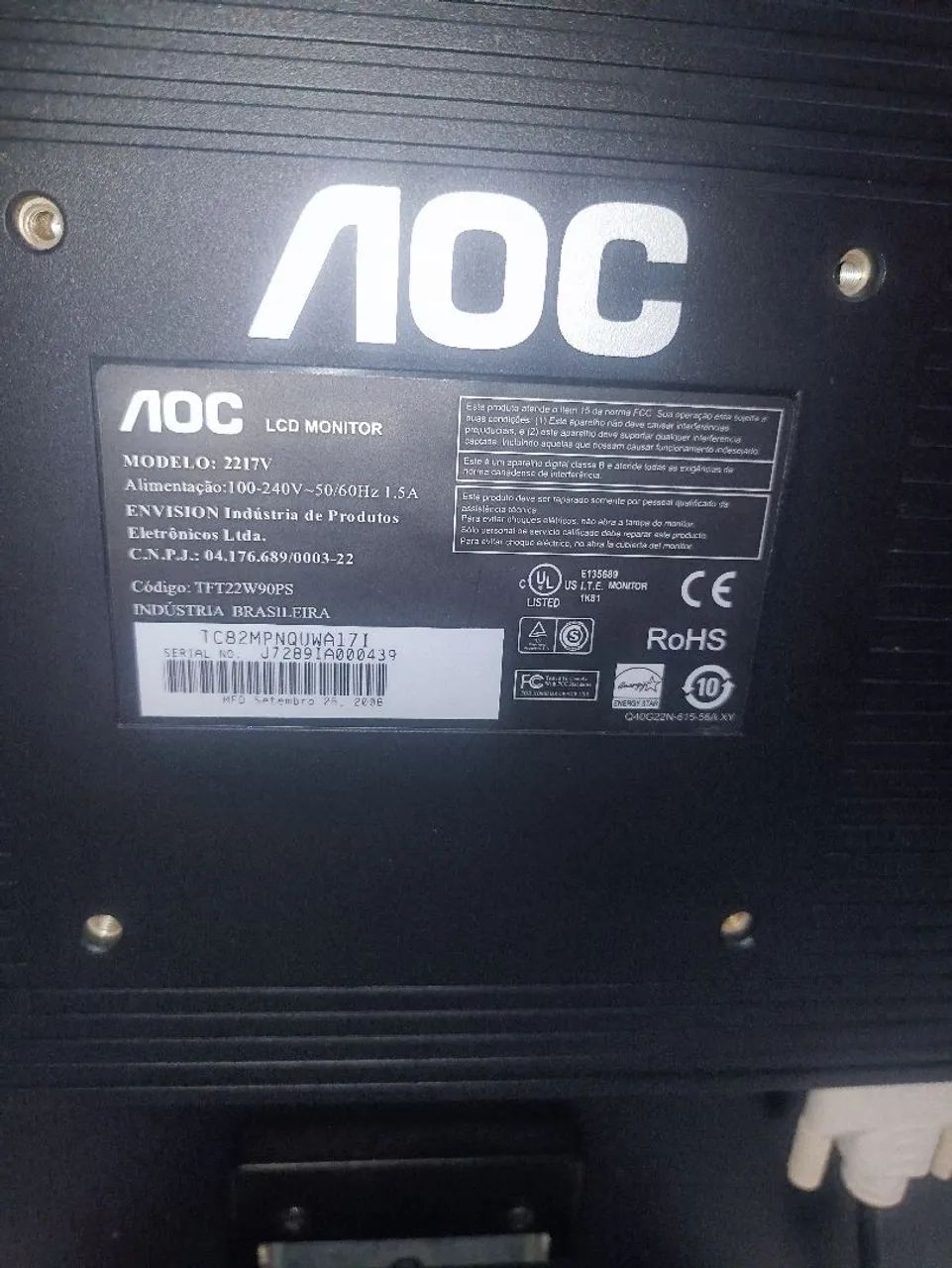 Monitor LCD AOC 22" - Foto 5