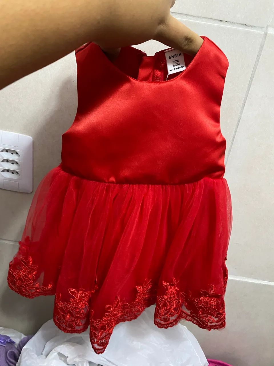 Vestido infantil vermelho  - Foto 4