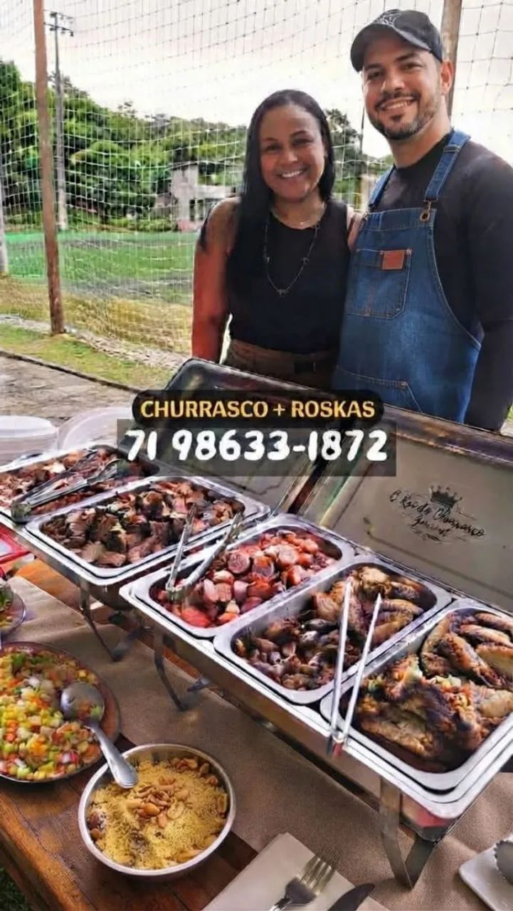 Churrasqueiro & Buffet Completo de Churrasco com Roskas para Festas e Eventos - Foto 5