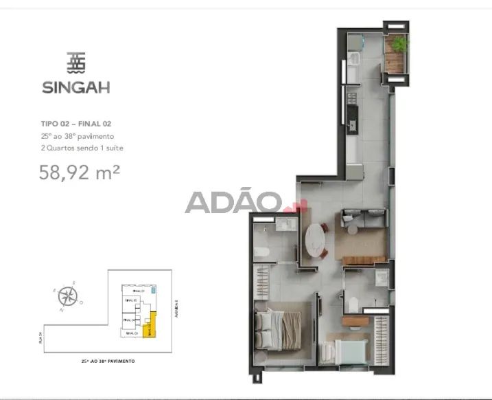 Apartamento à venda no Singah