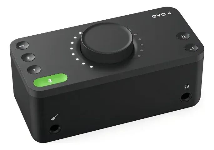  Interface de Áudio USB Audient EVO 4 2x2 com Pré-Amplificadores e Conectividade USB-C pre