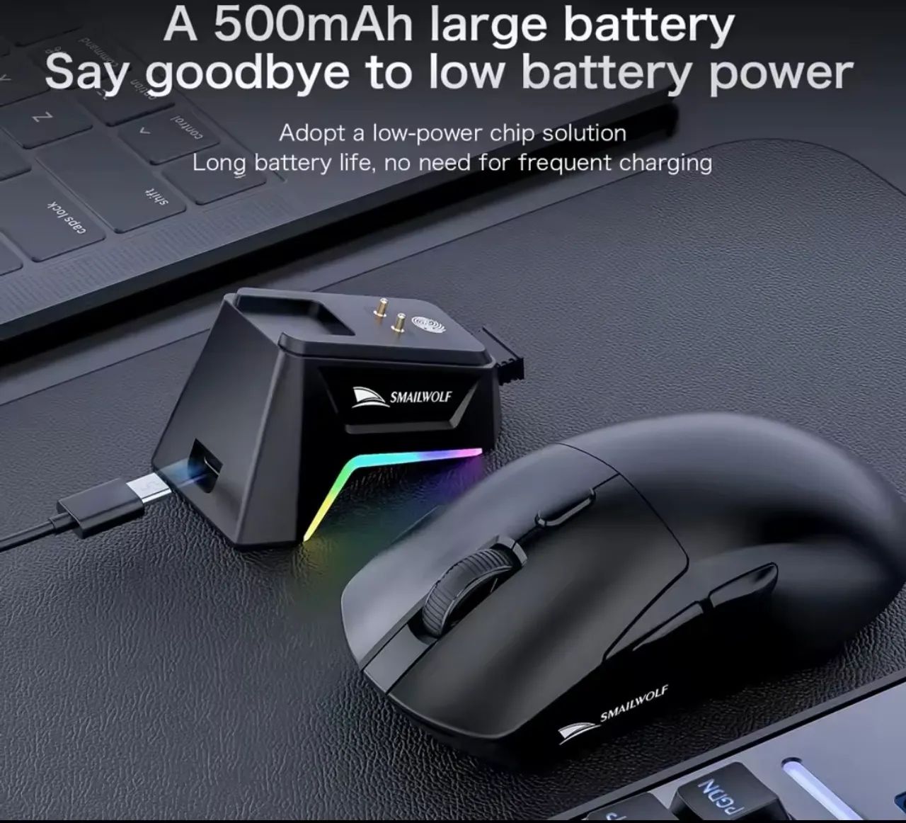 MOUSE GAMER SMAILWOLF M3 SEM FIO  - Foto 2