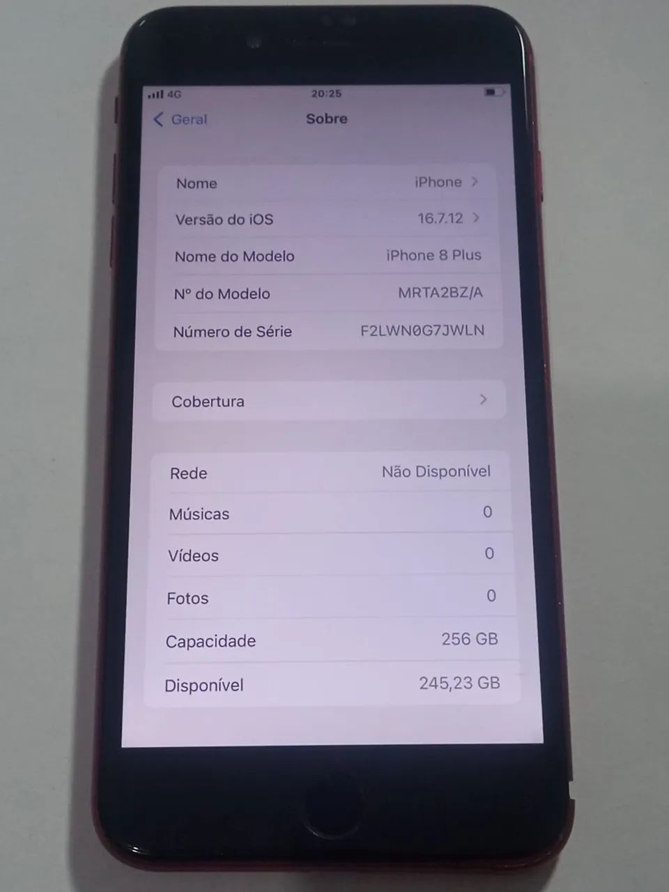 iPhone 7 plus red de 256 GB não lê chip de resto funcionando normal  - Foto 5