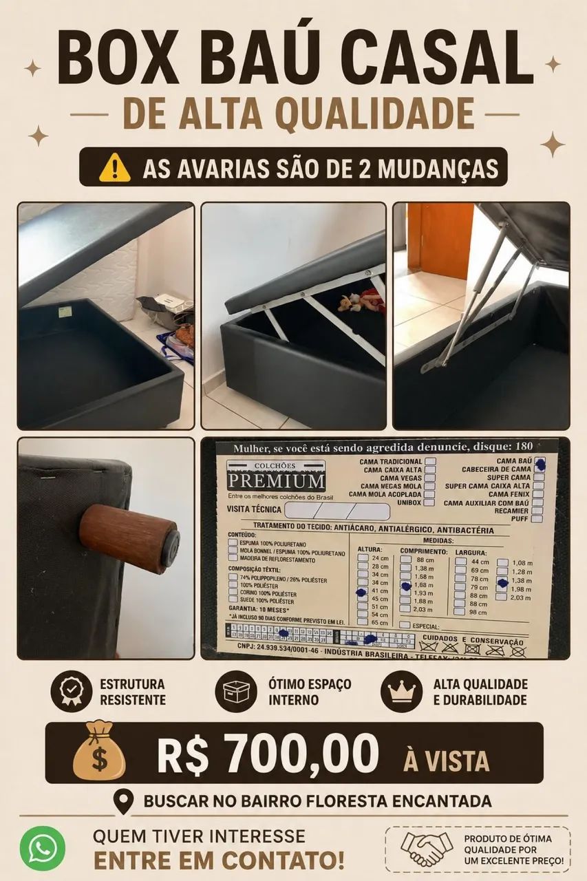 BOX BAÚ CASAL 