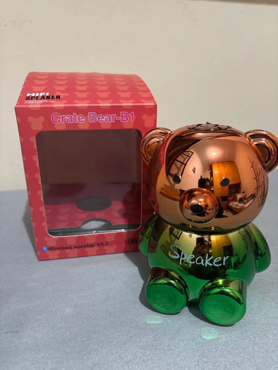 Caixa de Som com Alto-falante Bluetooth - Crate Bear - Foto 2