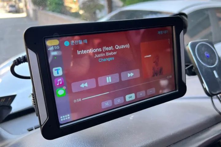 Multimídia Portátil USB Bluetooth Carplay 7 polegadas - Foto 3