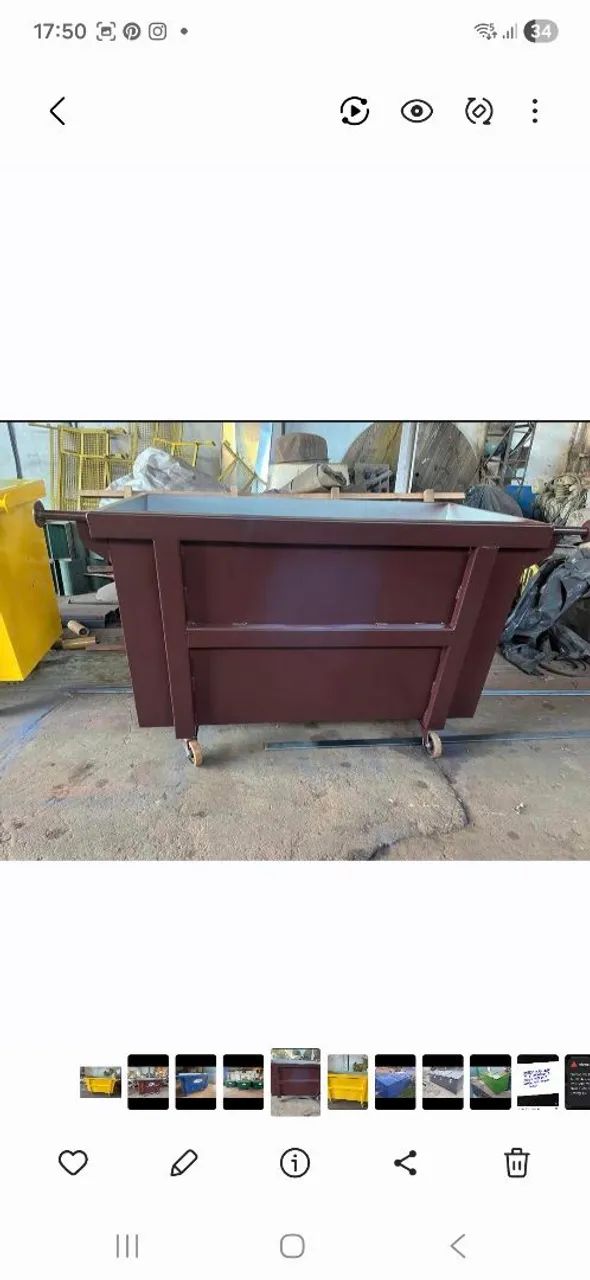 Lixeira contener basculante 1200lts  - Foto 3